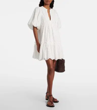 Poupette St Barth Cruz broderie anglaise cotton minidress | Thumbnail 3 Poupette St Barth Cruz broderie anglaise cotton minidress | Thumbnail 3