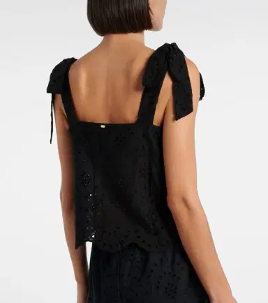 Poupette St Barth Noa broderie anglaise cotton top | Thumbnail 3 Poupette St Barth Noa broderie anglaise cotton top | Thumbnail 3