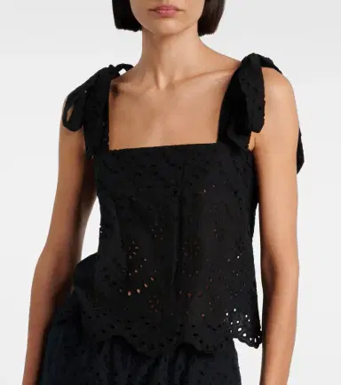 Poupette St Barth Noa broderie anglaise cotton top | Thumbnail 5 Poupette St Barth Noa broderie anglaise cotton top | Thumbnail 5