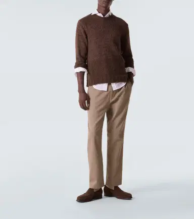 Frescobol Carioca Oscar herringbone cotton-blend straight pants | Thumbnail 2 Frescobol Carioca Oscar herringbone cotton-blend straight pants | Thumbnail 2