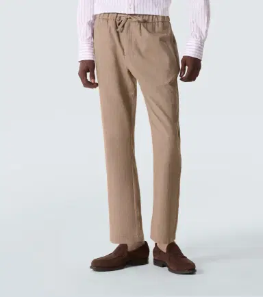 Frescobol Carioca Oscar herringbone cotton-blend straight pants | Thumbnail 4 Frescobol Carioca Oscar herringbone cotton-blend straight pants | Thumbnail 4