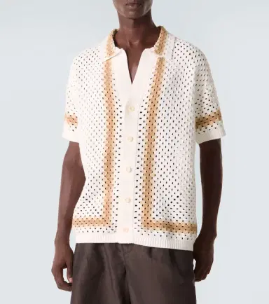 Frescobol Carioca Pinto crochet cotton bowling shirt | Thumbnail 2 Frescobol Carioca Pinto crochet cotton bowling shirt | Thumbnail 2