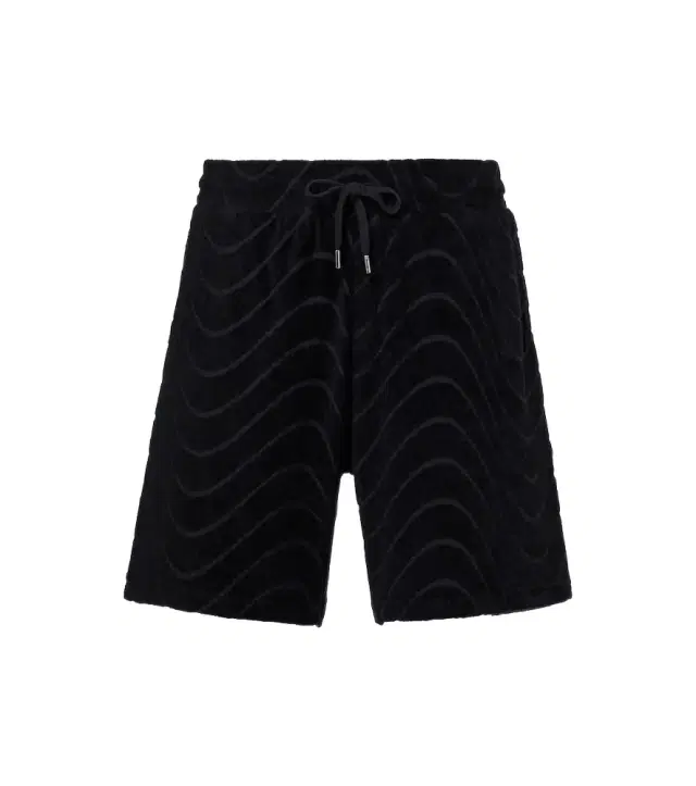 Embroidered cotton-blend terry shorts Embroidered cotton-blend terry shorts