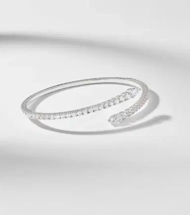 Bucherer Fine Jewellery Classics Twist 18kt white gold bangle with diamonds | Thumbnail 5 Bucherer Fine Jewellery Classics Twist 18kt white gold bangle with diamonds | Thumbnail 5