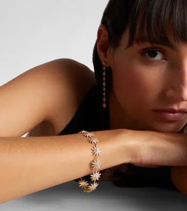 David Yurman Starburst 18kt gold tennis bracelet with diamonds | Thumbnail 2 David Yurman Starburst 18kt gold tennis bracelet with diamonds | Thumbnail 2