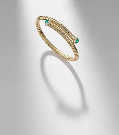 Marina B Trisolina Dolce 18kt gold bangle with emeralds and diamonds | Thumbnail 5 Marina B Trisolina Dolce 18kt gold bangle with emeralds and diamonds | Thumbnail 5