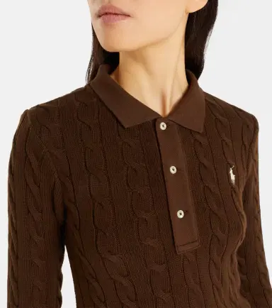 Polo Ralph Lauren Cable-knit cotton polo sweater | Thumbnail 3 Polo Ralph Lauren Cable-knit cotton polo sweater | Thumbnail 3