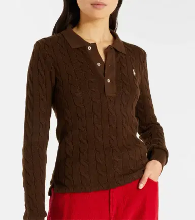 Polo Ralph Lauren Cable-knit cotton polo sweater | Thumbnail 4 Polo Ralph Lauren Cable-knit cotton polo sweater | Thumbnail 4