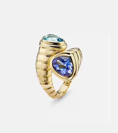 Marina B Toi Et Moi 18kt gold ring with topaz and tanzanite | Thumbnail 2 Marina B Toi Et Moi 18kt gold ring with topaz and tanzanite | Thumbnail 2