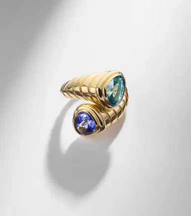 Marina B Toi Et Moi 18kt gold ring with topaz and tanzanite | Thumbnail 3 Marina B Toi Et Moi 18kt gold ring with topaz and tanzanite | Thumbnail 3
