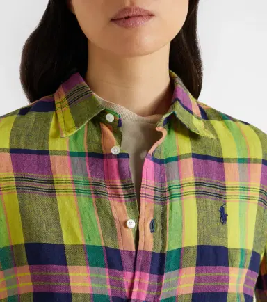 Polo Ralph Lauren Checked linen shirt | Thumbnail 4 Polo Ralph Lauren Checked linen shirt | Thumbnail 4