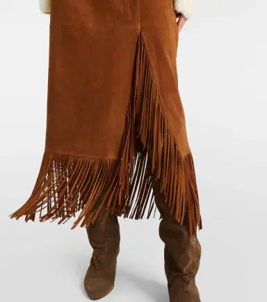 Polo Ralph Lauren Fringed suede midi skirt | Thumbnail 2 Polo Ralph Lauren Fringed suede midi skirt | Thumbnail 2