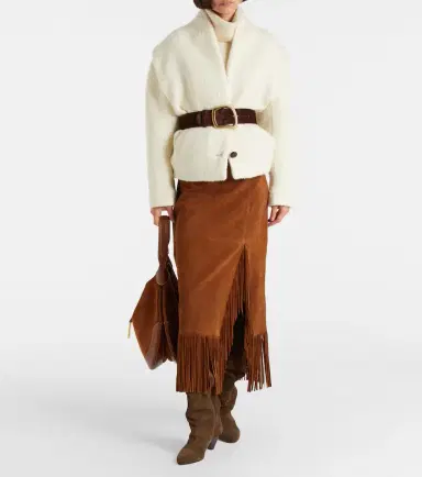 Polo Ralph Lauren Fringed suede midi skirt | Thumbnail 4 Polo Ralph Lauren Fringed suede midi skirt | Thumbnail 4