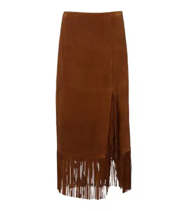 Polo Ralph Lauren Fringed suede midi skirt | Thumbnail 1 Polo Ralph Lauren Fringed suede midi skirt | Thumbnail 1
