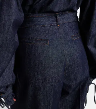 Dries Van Noten Pleated denim shorts | Thumbnail 4 Dries Van Noten Pleated denim shorts | Thumbnail 4