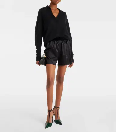 Tom Ford High-rise silk-blend satin shorts | Thumbnail 4 Tom Ford High-rise silk-blend satin shorts | Thumbnail 4