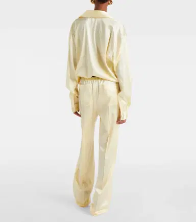 Tom Ford High-rise silk-blend satin straight pants | Thumbnail 5 Tom Ford High-rise silk-blend satin straight pants | Thumbnail 5