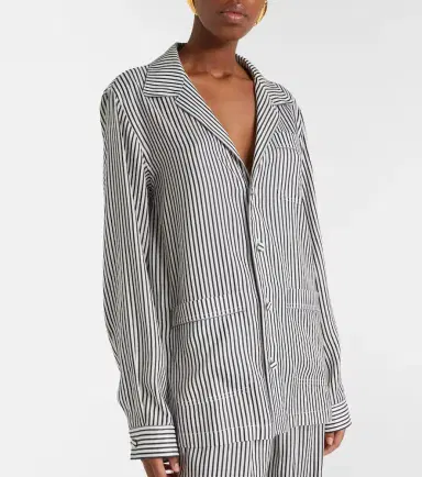 Tom Ford Striped oversized silk shirt | Thumbnail 3 Tom Ford Striped oversized silk shirt | Thumbnail 3