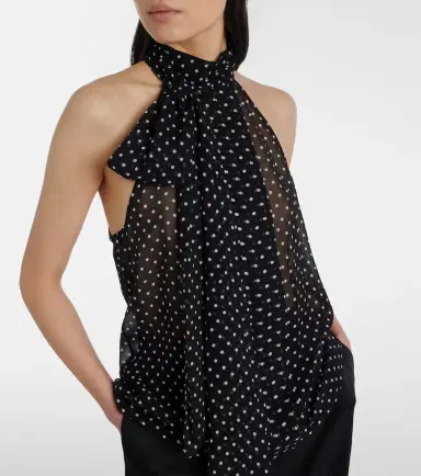 Tom Ford Draped polka-dot silk blouse | Thumbnail 2 Tom Ford Draped polka-dot silk blouse | Thumbnail 2