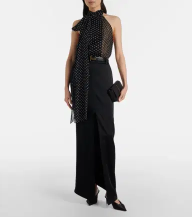 Tom Ford Draped polka-dot silk blouse | Thumbnail 3 Tom Ford Draped polka-dot silk blouse | Thumbnail 3