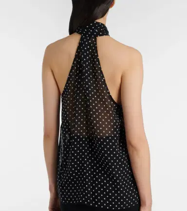 Tom Ford Draped polka-dot silk blouse | Thumbnail 4 Tom Ford Draped polka-dot silk blouse | Thumbnail 4