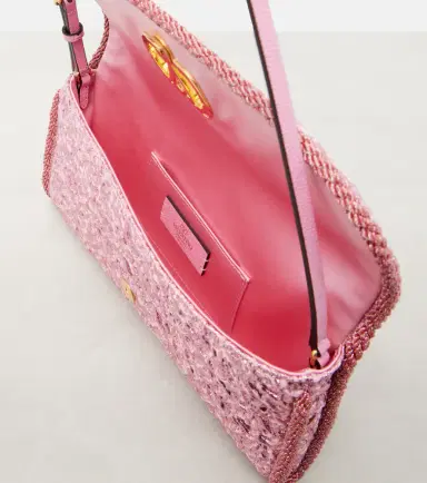 Valentino Garavani DeVain Small cloqué jacquard shoulder bag | Thumbnail 2 Valentino Garavani DeVain Small cloqué jacquard shoulder bag | Thumbnail 2