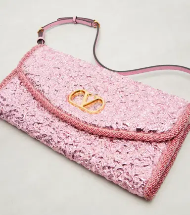 Valentino Garavani DeVain Small cloqué jacquard shoulder bag | Thumbnail 3 Valentino Garavani DeVain Small cloqué jacquard shoulder bag | Thumbnail 3