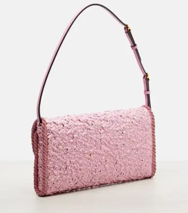 Valentino Garavani DeVain Small cloqué jacquard shoulder bag | Thumbnail 4 Valentino Garavani DeVain Small cloqué jacquard shoulder bag | Thumbnail 4