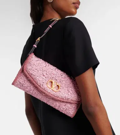 Valentino Garavani DeVain Small cloqué jacquard shoulder bag | Thumbnail 6 Valentino Garavani DeVain Small cloqué jacquard shoulder bag | Thumbnail 6