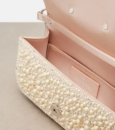Valentino Garavani Locò Small embellished satin shoulder bag | Thumbnail 2 Valentino Garavani Locò Small embellished satin shoulder bag | Thumbnail 2