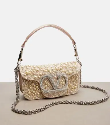 Valentino Garavani Locò Small embellished satin shoulder bag | Thumbnail 3 Valentino Garavani Locò Small embellished satin shoulder bag | Thumbnail 3
