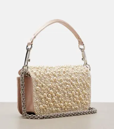 Valentino Garavani Locò Small embellished satin shoulder bag | Thumbnail 4 Valentino Garavani Locò Small embellished satin shoulder bag | Thumbnail 4