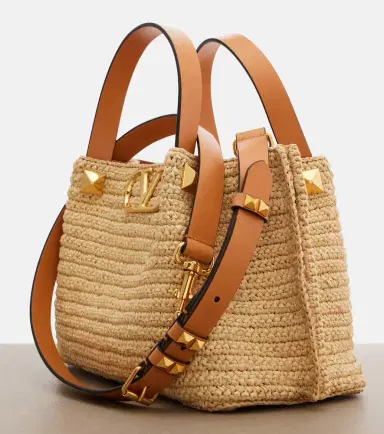 Valentino Garavani VLogo Small raffia top-handle bag | Thumbnail 3 Valentino Garavani VLogo Small raffia top-handle bag | Thumbnail 3