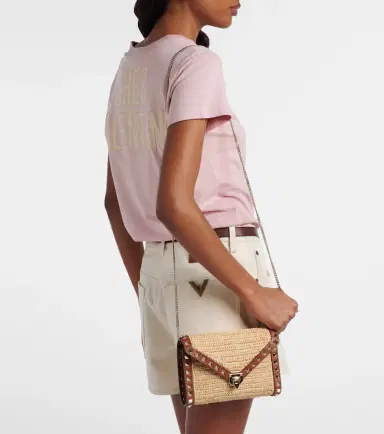 Valentino Garavani Rockstud Mini raffia shoulder bag | Thumbnail 5 Valentino Garavani Rockstud Mini raffia shoulder bag | Thumbnail 5