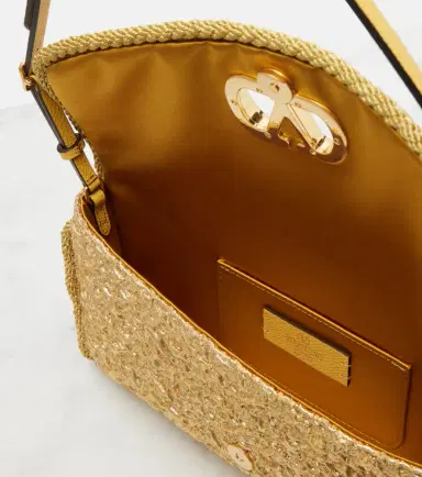 Valentino Garavani DeVain Small cloqué jacquard shoulder bag | Thumbnail 2 Valentino Garavani DeVain Small cloqué jacquard shoulder bag | Thumbnail 2
