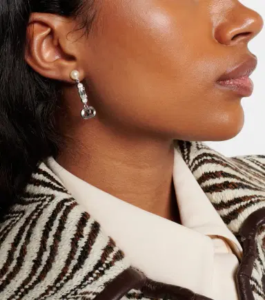 Valentino VLogo Swarovski-embellished drop earrings | Thumbnail 6 Valentino VLogo Swarovski-embellished drop earrings | Thumbnail 6