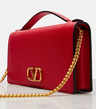 Valentino Garavani VLogo Mini leather wallet on chain | Thumbnail 4 Valentino Garavani VLogo Mini leather wallet on chain | Thumbnail 4