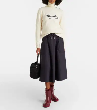Moncler Embroidered logo cotton-blend sweater | Thumbnail 4 Moncler Embroidered logo cotton-blend sweater | Thumbnail 4