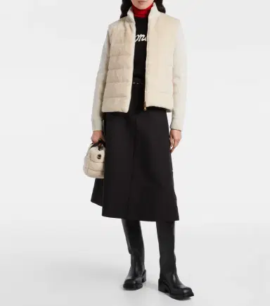 Moncler Down-paneled teddy cardigan | Thumbnail 6 Moncler Down-paneled teddy cardigan | Thumbnail 6