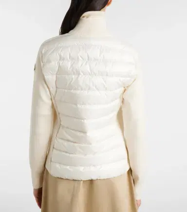 Moncler Down-paneled virgin wool cardigan | Thumbnail 3 Moncler Down-paneled virgin wool cardigan | Thumbnail 3