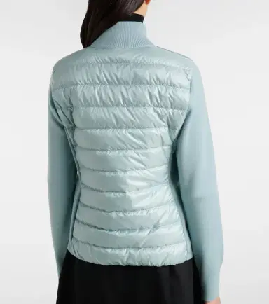 Moncler Down-paneled virgin wool cardigan | Thumbnail 3 Moncler Down-paneled virgin wool cardigan | Thumbnail 3