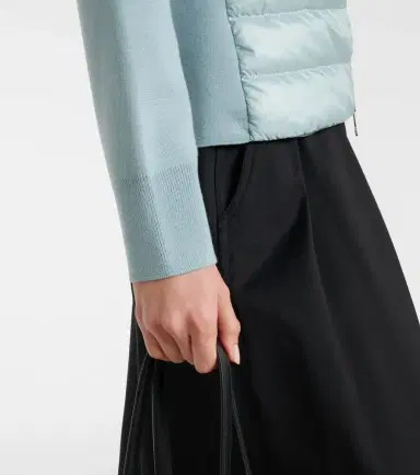 Moncler Down-paneled virgin wool cardigan | Thumbnail 6 Moncler Down-paneled virgin wool cardigan | Thumbnail 6