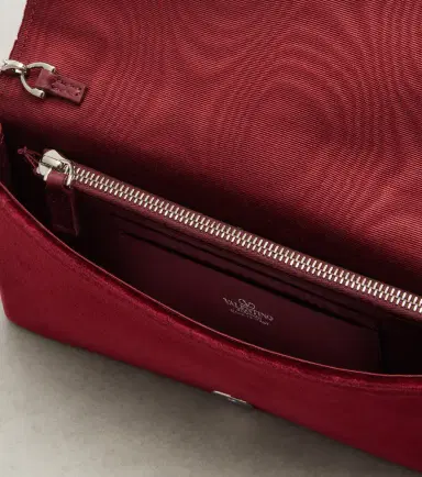 Valentino Garavani VLogo velvet crossbody bag | Thumbnail 3 Valentino Garavani VLogo velvet crossbody bag | Thumbnail 3