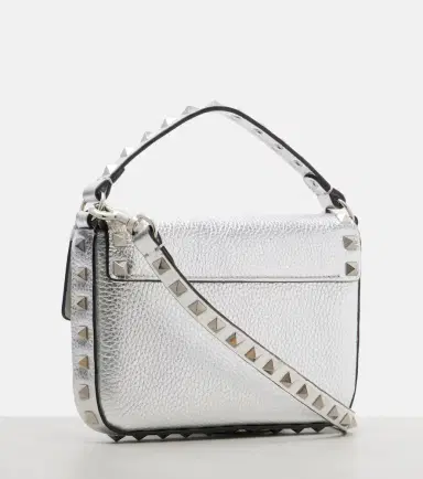 Valentino Garavani Rockstud Small metallic leather top-handle bag | Thumbnail 4 Valentino Garavani Rockstud Small metallic leather top-handle bag | Thumbnail 4
