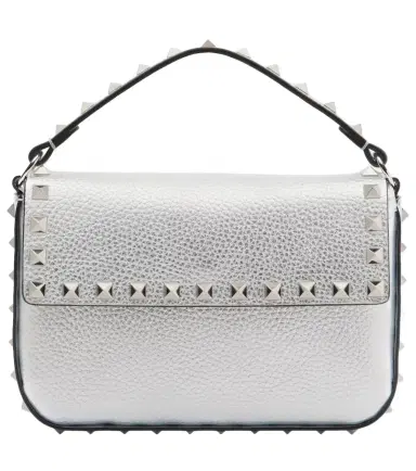 Valentino Garavani Rockstud Small metallic leather top-handle bag | Thumbnail 1 Valentino Garavani Rockstud Small metallic leather top-handle bag | Thumbnail 1
