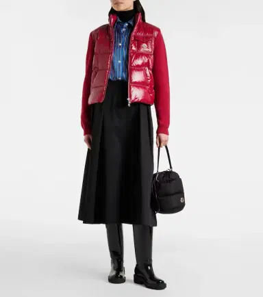 Moncler Down-paneled virgin wool cardigan | Thumbnail 3 Moncler Down-paneled virgin wool cardigan | Thumbnail 3