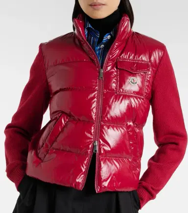 Moncler Down-paneled virgin wool cardigan | Thumbnail 6 Moncler Down-paneled virgin wool cardigan | Thumbnail 6