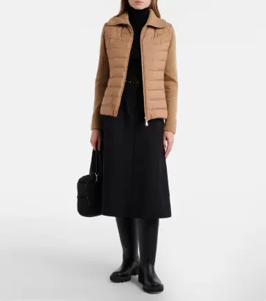 Moncler Down-paneled wool cardigan | Thumbnail 2 Moncler Down-paneled wool cardigan | Thumbnail 2