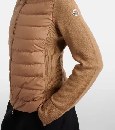 Moncler Down-paneled wool cardigan | Thumbnail 3 Moncler Down-paneled wool cardigan | Thumbnail 3