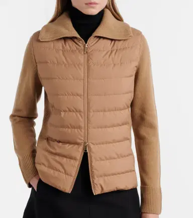 Moncler Down-paneled wool cardigan | Thumbnail 4 Moncler Down-paneled wool cardigan | Thumbnail 4